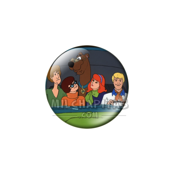 Chapa de Scooby Doo: La Pandilla (En la Máquina del Misterio de Frente)