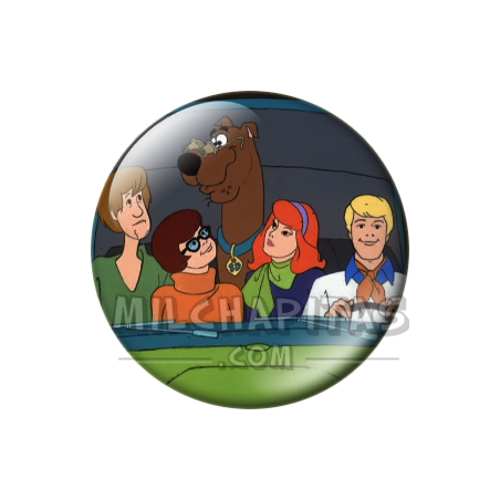 Chapa de Scooby Doo: La Pandilla (En la Máquina del Misterio de Frente)