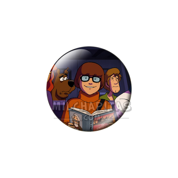 Chapa de Scooby Doo: La Pandilla (Leyendo)