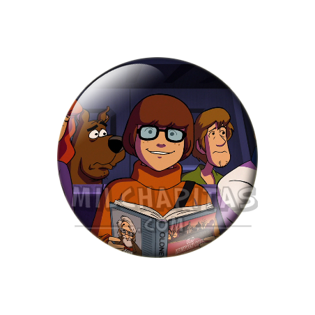 Chapa de Scooby Doo: La Pandilla (Leyendo)