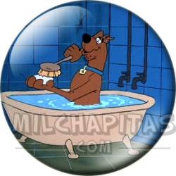 Chapa de Scooby Doo: Scooby-Doo (En la Bañera)