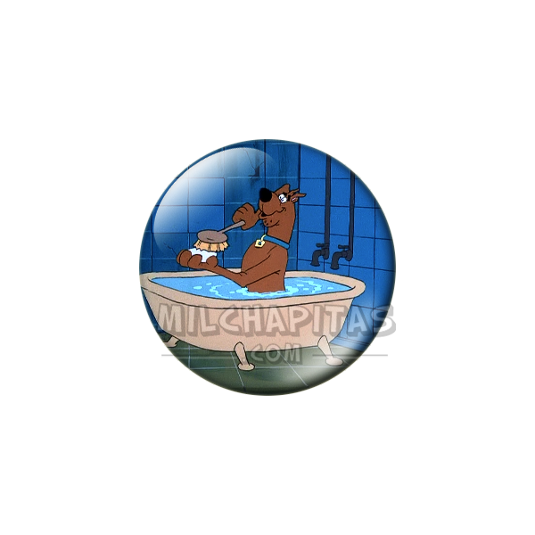 Chapa de Scooby Doo: Scooby-Doo (En la Bañera)