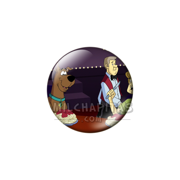 Chapa de Scooby Doo: Scooby-Doo y Shaggy (Con Espaguetis)