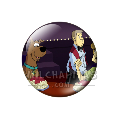 Chapa de Scooby Doo: Scooby-Doo y Shaggy (Con Espaguetis)