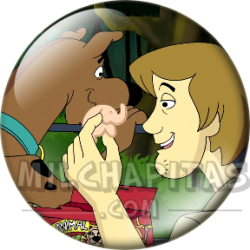 Chapa de Scooby Doo: Scooby-Doo y Shaggy (De Cerca)