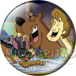 Chapa de Scooby Doo: Scooby-Doo y Shaggy (Riendo)