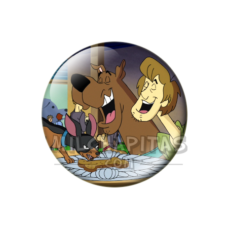 Chapa de Scooby Doo: Scooby-Doo y Shaggy (Riendo)