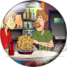 Chapa de Scooby Doo: Shaggy (Comiendo Patatas)