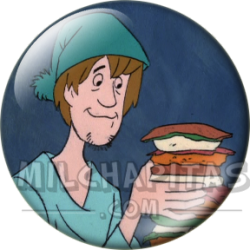Chapa de Scooby Doo: Shaggy (Con el Bocadillo Gigante)