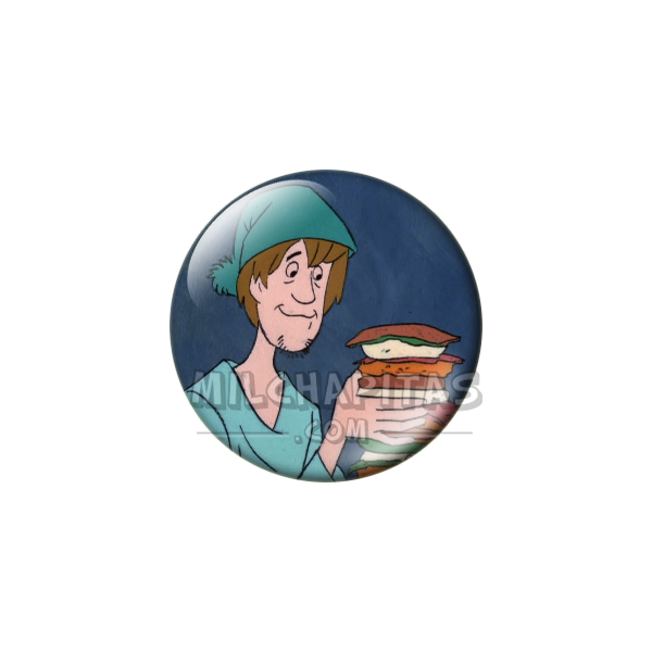 Chapa de Scooby Doo: Shaggy (Con el Bocadillo Gigante)