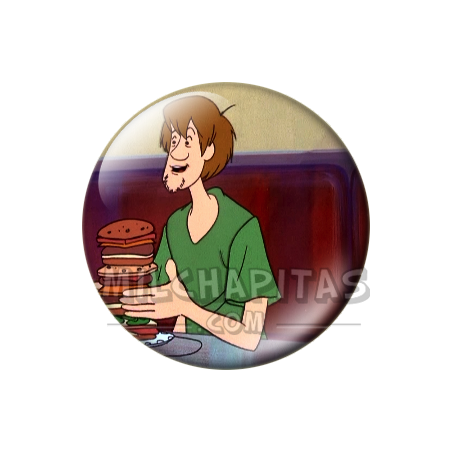 Chapa de Scooby Doo: Shaggy (Con la Hamburguesa)
