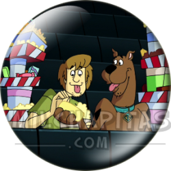 Chapa de Scooby Doo: Shaggy y Scooby-Doo (Con Palomitas)