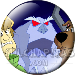 Chapa de Scooby Doo: Shaggy y Scooby-Doo (Con el Monstruo)