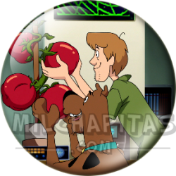 Chapa de Scooby Doo: Shaggy y Scooby-Doo (Con los Tomates)