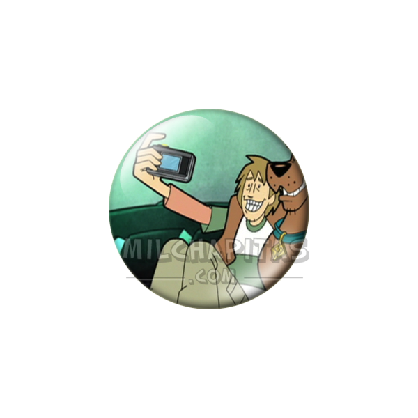 Chapa de Scooby Doo: Shaggy y Scooby-Doo (Haciéndose un Selfie)