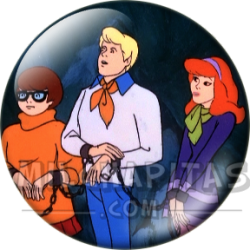 Chapa de Scooby Doo: Velma, Fred y Daphne