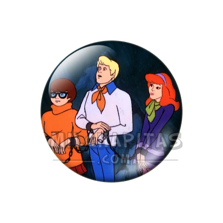 Chapa de Scooby Doo: Velma, Fred y Daphne