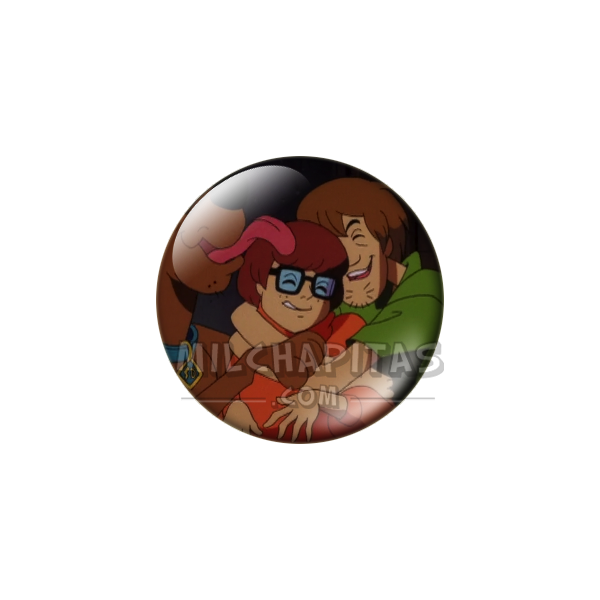 Chapa de Scooby Doo: Velma, Shaggy y Scooby-Doo (Abrazados)