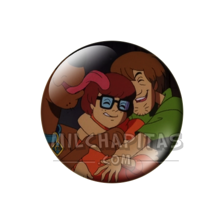Chapa de Scooby Doo: Velma, Shaggy y Scooby-Doo (Abrazados)