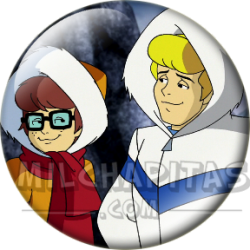 Chapa de Scooby Doo: Velma y Fred (En la Nieve)