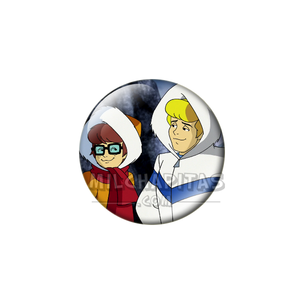 Chapa de Scooby Doo: Velma y Fred (En la Nieve)