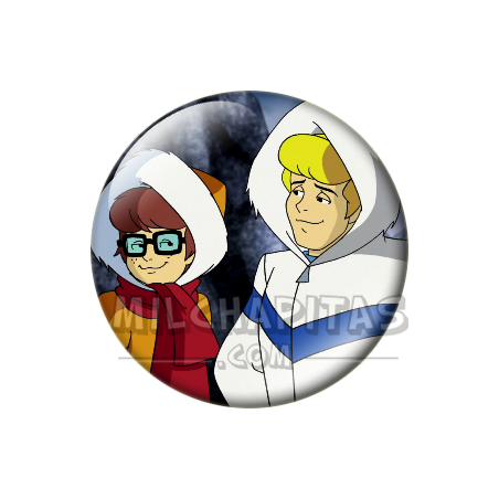 Chapa de Scooby Doo: Velma y Fred (En la Nieve)