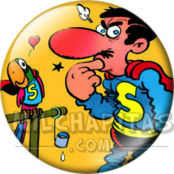 Chapa de Superlópez: Superlópez (Con el Loro)