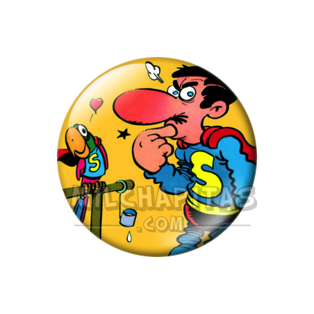 Chapa de Superlópez: Superlópez (Con el Loro)