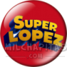 Chapa de Superlópez: Logo Superlópez (Fondo Rojo)