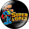Chapa de Superlópez: Logo Superlópez (Fondo Negro)
