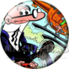 Chapa de Mortadelo y Filemón: Mortadelo (Módulo Volador)