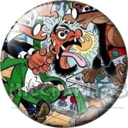 Chapa de Mortadelo y Filemón: El Profesor Bacterio