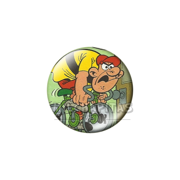 Chapa de Mortadelo y Filemón: Telesforo Bestiajez (En Bici)