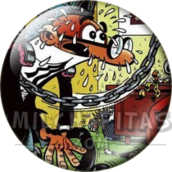 Chapa de Mortadelo y Filemón: Mortadelo (Pistolas Sobaqueras)