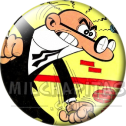 Chapa de Mortadelo y Filemón: Mortadelo (Enfadado)