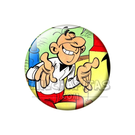 Chapa de Mortadelo y Filemón: Filemón (Sonriente)