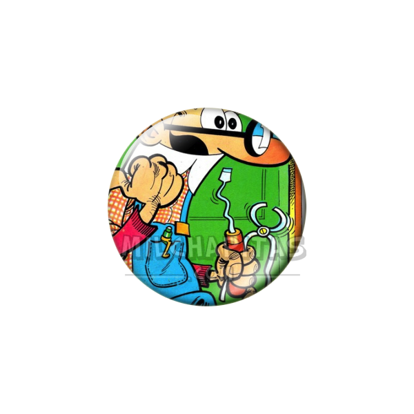Chapa de Mortadelo y Filemón: Mortadelo (Disfraz de Mecánico)