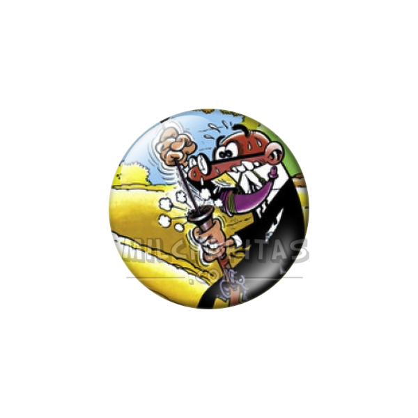 Chapa de Mortadelo y Filemón: Mortadelo (Cazador)