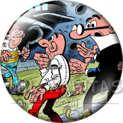 Chapa de Mortadelo y Filemón: Mortadelo y Filemón (En el Hipermercado)