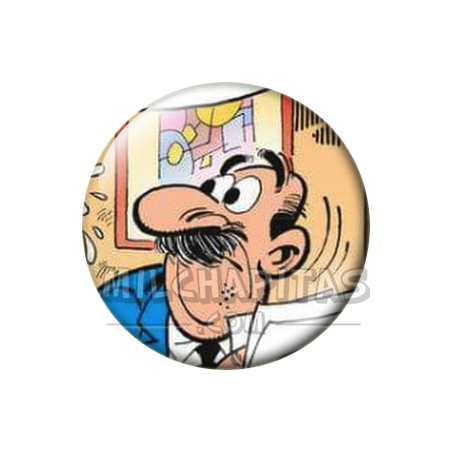 Chapa de Mortadelo y Filemón: El Súper (Leyendo)