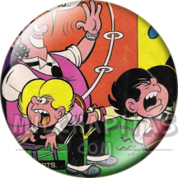 Chapa de Zipi y Zape: Don Pantuflo, Zipi y Zape (El Reloj)