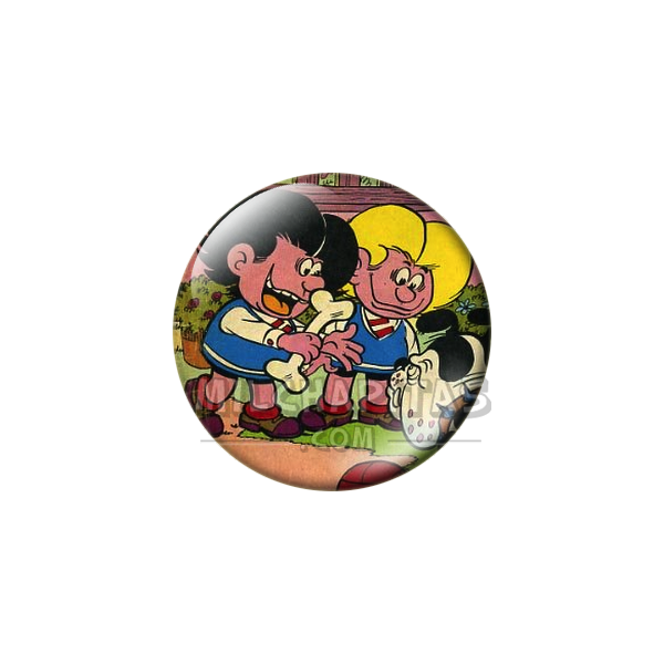 Chapa de Zipi y Zape: Zipi y Zape (Hueso para el Perro)