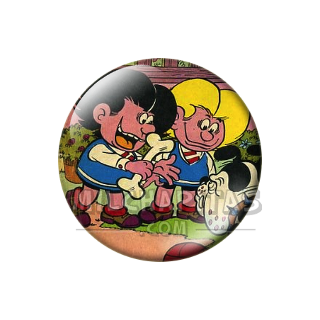 Chapa de Zipi y Zape: Zipi y Zape (Hueso para el Perro)