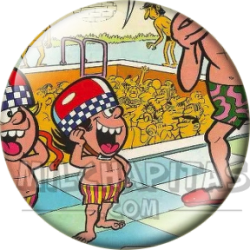 Chapa de Zipi y Zape: Zipi y Zape (En la Piscina)