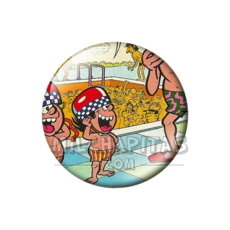 Chapa de Zipi y Zape: Zipi y Zape (En la Piscina)