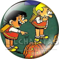 Chapa de Zipi y Zape: Zipi y Zape (Calabazas)