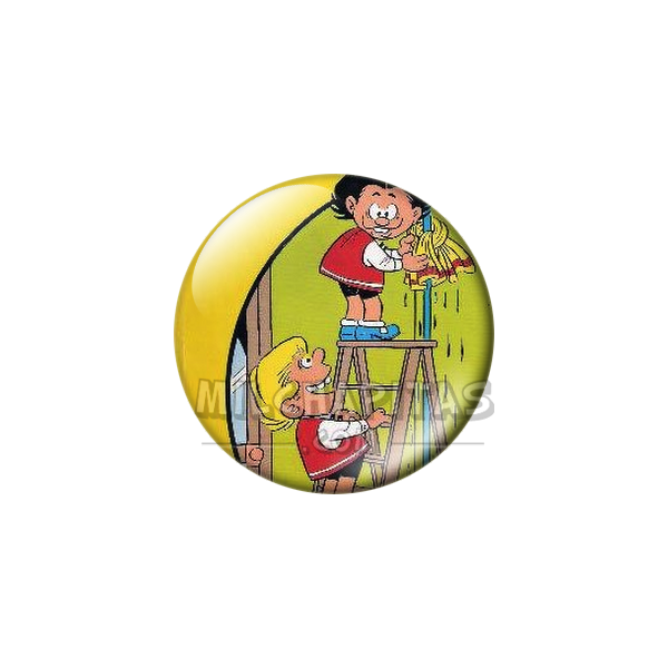 Chapa de Zipi y Zape: Zipi y Zape (En la Escalera)