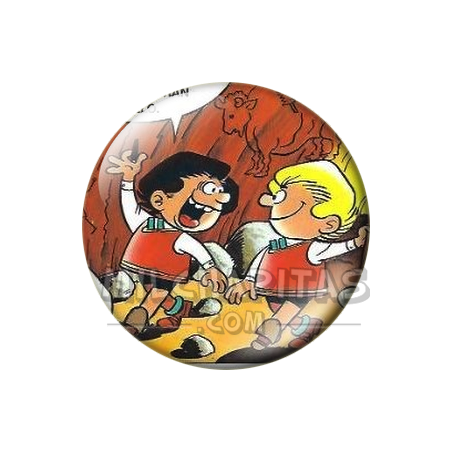Chapa de Zipi y Zape: Zipi y Zape (En la Cueva)