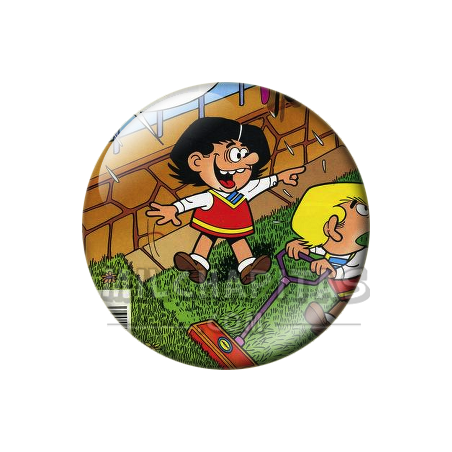 Chapa de Zipi y Zape: Zipi y Zape (Cortando el Césped)