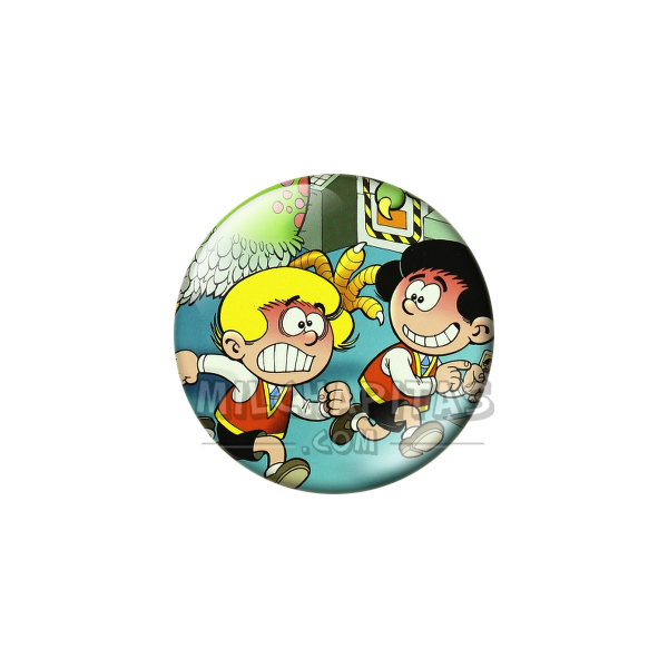 Chapa de Zipi y Zape: Zipi y Zape (Huyendo del Monstruo)